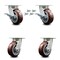 Service Caster 5 Inch Kingpinless Poly on Polyolefin Wheel Caster Swivel Locks 2 Brakes, 4PK SCC-KP30S520-PPUR-SLB-BSL-2-BSL-2 - alternate 1